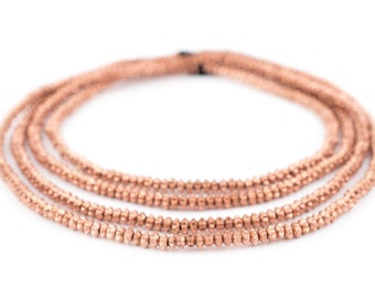 250 Copper Flower Heishi Beads 4mm: Metal Spacer Beads Ethnic Metal Beads Copper Heishi Beads 4mm Copper Beads Tiny Copper Beads
