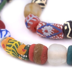 45 Fair Trade Beads - Ghanaian Glass Beads - African Beads - Wholesale Recycled Beads - Jewelry Supplies - Made in Ghana (KRB-MIX-MIX-110)