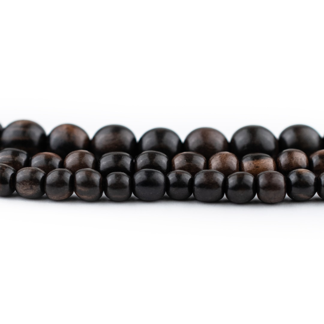 Round Ebony Beads 4mm 6mm 8mm Natural Organic Black And Dark Brown round-ebony-beads-4mm-6mm-8mm-natural-organic-black-and-dark-brown