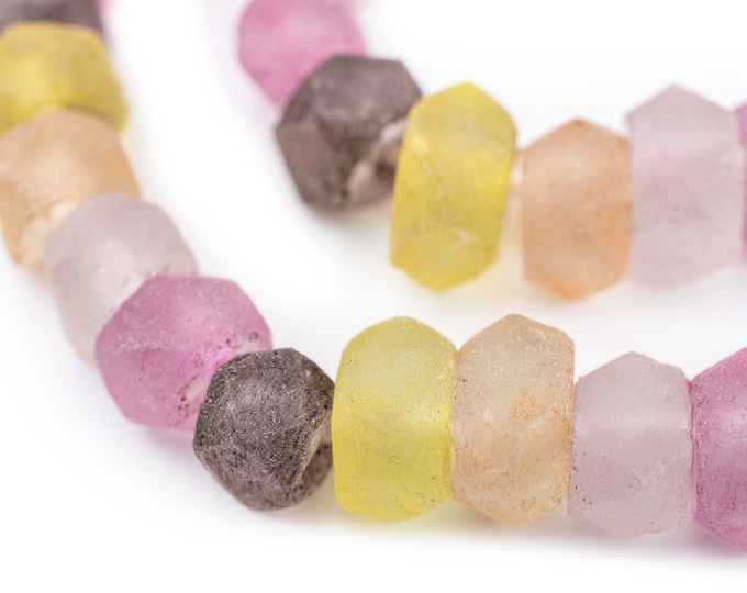48 Recycled Java Glass Beads Sea Glass Beads Pizzazz Mix Indonesian ...