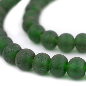 65 Green Ancient Style Java Glass Beads 11mm: Ancient Style Beads Textured Glass Beads Indonesian Beads Large Glass Beads Round Shaped Beads
