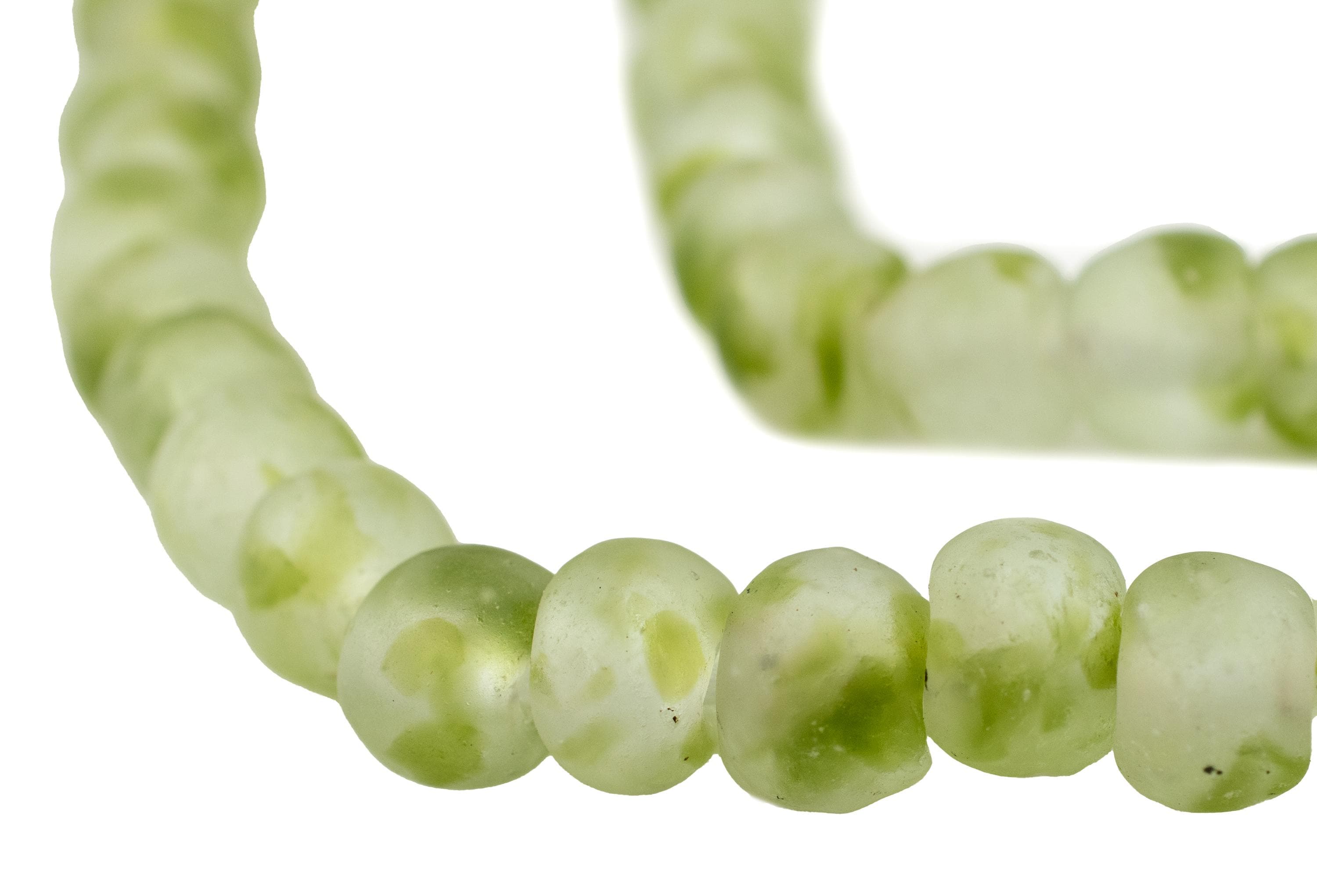 リサイクルガラスビーズ 14mm 50個 - ガーナリサイクルビーズ