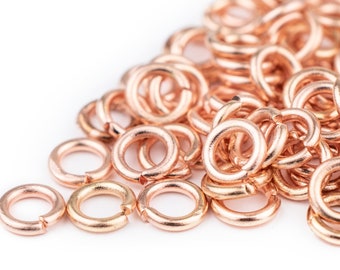 Round Copper Jump Rings: 18 Gauge Open Split, Choose 4mm 6mm 8mm 10mm, Professional Designer Quality, Ships from USA!