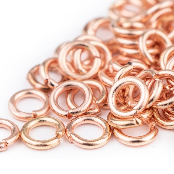 Round Copper Jump Rings: 18 Gauge Open Split, Choose 4mm 6mm 8mm 10mm, Professional Designer Quality, Ships from USA!