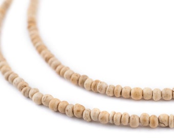 140 Cream Nugget Coconut Shell Beads 3-4mm: Coconut Beads Coconut Seed Beads Real Coconut Recycled Wood Beads Wood Seed Beads 4mm Wood Beads