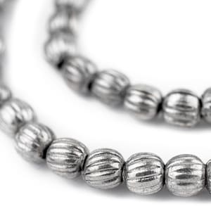 100 Silver Melon Beads 6mm: Ethnic Metal Beads Metal Spacer Beads Silver Round Beads 6mm Silver Beads Silver Ball Beads Round Shaped Beads