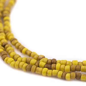 800 gula Java-glaspärlor 2,5 mm, 48" sträng: Java-glaspärlor Matta glaspärlor Bali-glaspärlor Fröformade pärlor Små glaspärlor