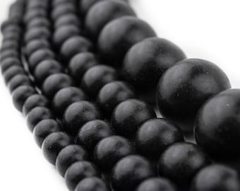 Black Wood Beads: Natural Round Wooden 8mm 10mm 12mm 20mm Boho Spacer Beads - High Quality Jewelry Supplies for Necklace & Bracelet Making