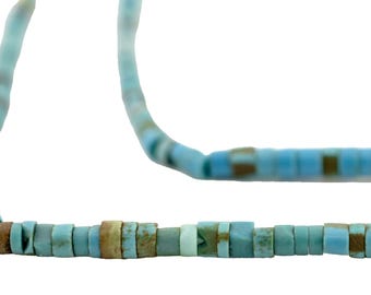 Turquoise Style Heishi Beads, Blue 2.5mm, 15 Inch Strand, Artisan Jewelry Supplies from Afghanistan
