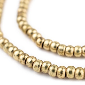 200 Brass Rondelle Beads 4mm: Ethnic Metal Beads Metal Spacer Beads 5mm Brass Beads Round Shaped Beads Brass Ball Beads Brass Round Beads