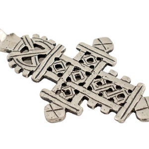 Ethiopian Coptic Cross: Coptic Cross Pendant Silver Coptic Cross Christian Cross Axum Aksum Cross Ethiopian Cross (PND-CSL-583)