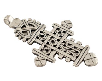 Ethiopian Coptic Cross: Coptic Cross Pendant Silver Coptic Cross Christian Cross Axum Aksum Cross Ethiopian Cross (PND-CSL-583)
