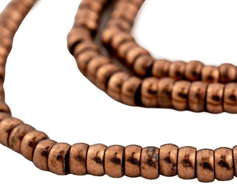Perline ad anello in rame Rondelle, 5 mm, filo da 24 pollici, forniture per gioielli artigianali di alta qualità