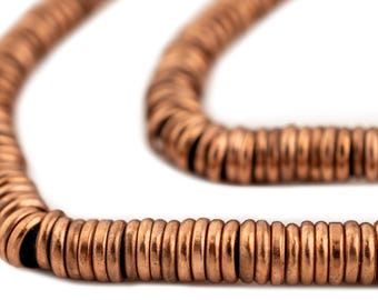 Perline distanziatrici in rame anticato senza tempo da 6 mm / Eleganti perline essenziali per la creazione di gioielli, filo da 40 cm