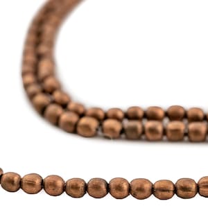 260 koperen afstandkralen - kleine koperen metalen meloenkralen - metalen afstandhouders - benodigdheden voor het maken van sieraden - Made in ** (MET-OVL-CPR-135)