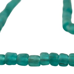 115 Aqua Java-glaspärlor - Indonesiska glaspärlor - Smyckestillverkningstillbehör - Tillverkad i Indonesien ** (JVA-CYL-BLU-304)