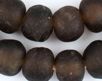 Perline Di Vetro Riciclato Multicolore Dal Ghana – Premium, 18 Mm, Fatte A Mano, Vetro Mare Africano