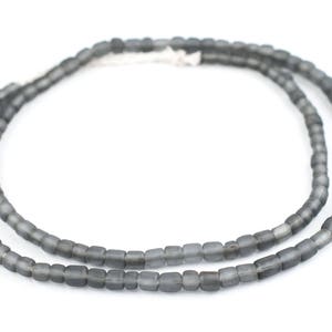 115 Translucent Grey Java Glass Beads: Java Seed Beads Matte Glass ...
