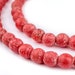 65 Red Ancient Style Java Glass Beads: 8mm Glass Beads Primitive Beads ...