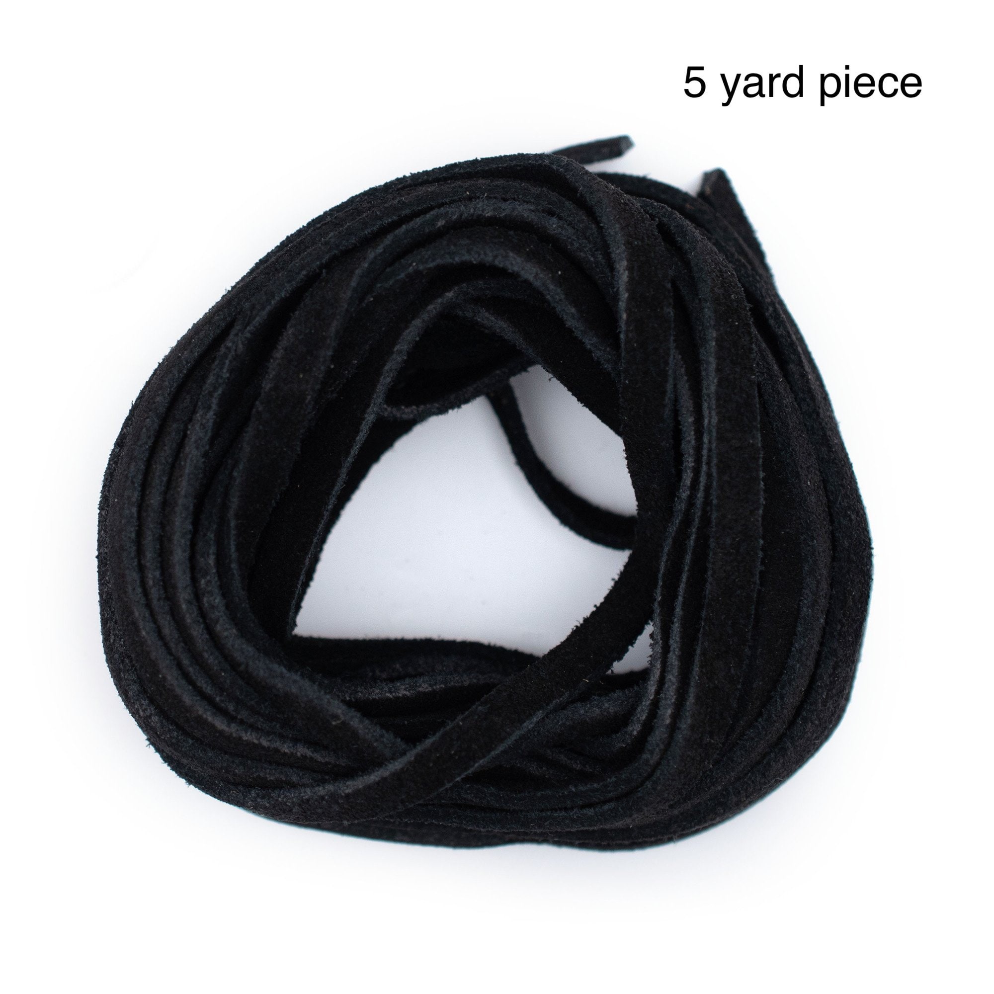 BeadsTreasure Black Suede Cord Lace Leather Cord for Jewelry