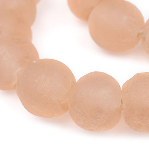 115 Rose Pink Rondelle Recycled Glass Beads 12mm Fair Trade Etsy