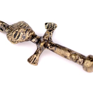 Ashanti Fertility Pendant 45mm Bronze African Trade Ghana (PND-BRS-108)