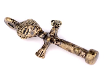 Ashanti Fertility Pendant 45mm Bronze African Trade Ghana (PND-BRS-108)