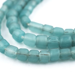 115 Aqua Java Glasperlen - Indonesische Glasperlen - Schmuckherstellung Zubehör - Made in Indonesien ** (JVA-CYL-BLU-304)