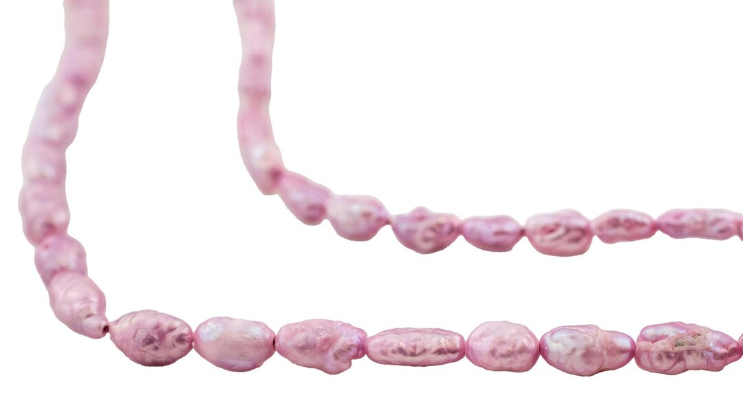 Vintage Dark Rose Japanese Rice Pearl Beads: 2mm Oval Pink Pearls - Etsy