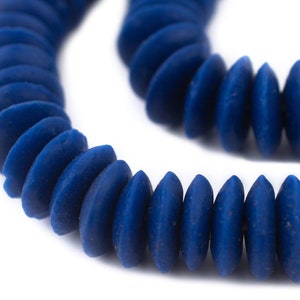 90 Blue Ashanti Glass Saucer Beads 20mm: Blue Ashanti Beads Ashanti Glass Beads Ethnic Glass Beads Saucer Shaped Beads Blue Glass Beads