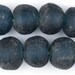 The Bead Chest Jumbo Blue Recycled Glass Beads – 23mm Round, African Sea Glass Style, Large Hole