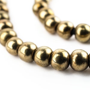 75 Brass Sphere Beads: Ethnic Metal Beads Metal Spacer Beads 6mm Brass Beads Brass Round Beads Brass Ball Beads (MET-RND-BRS-588)