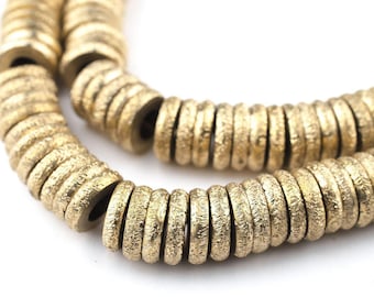 95 Perline a ciambella in ottone da 10 mm: Perline distanziatrici in metallo Perline etniche in metallo Perline grandi in ottone da 10 mm Perline in ottone Perline ad anello in ottone Perline grandi in ottone