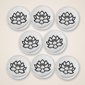 Small Lotus Flower Buttons 12mm, Antique Silver Pewter Shank Button for Wrap Bracelets, Yoga Jewelry and Sewing, Single or Packs of 5-20