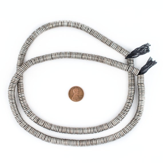 Perline In Ottone Antico Argento Tibetano 6 Mm (100 Pezzi - Foto 9