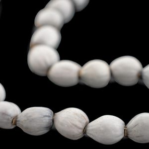 50 Imfibinga Natural Seed Beads from Kenya - &quot;Onions&quot; - African Wood Beads - Jewelry Making Supplies - Made in Kenya ** (SED-UNU-WHT-907)