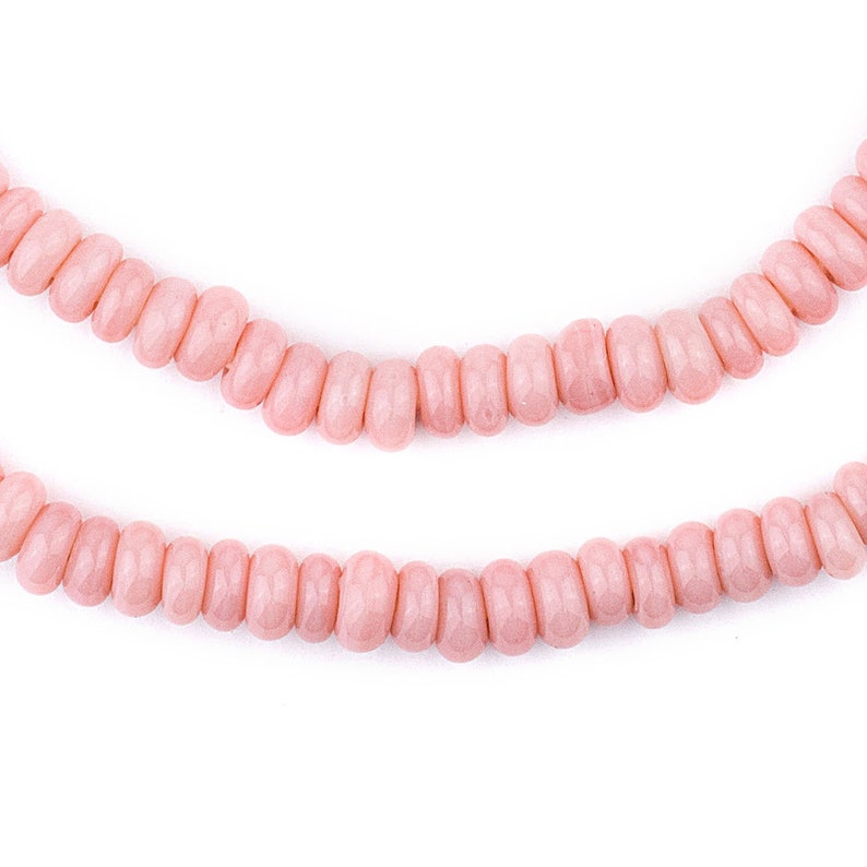 140 Rose Pink Java Glass Donut Beads Pink Donut Beads Java Etsy