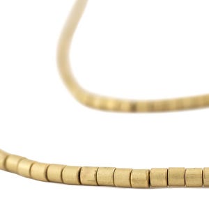 Lot De 40 Perles Tubes Bronze Lisses 30x2mm - Pour Création De Bijoux, Collier, Bracelet | Origine Chine