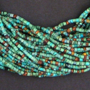 185 Tiny Turquoise Heishi Beads Gemstone Beads Turquoise Beads Jewelry ...
