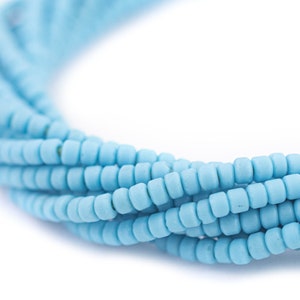 Afghani Turquoise Seed Beads - Tribal Beads - Tiny Glass Beads - Glass Spacers - Jewelry Supplies Made in Afghanistan (AFG-SED-BLU-108)
