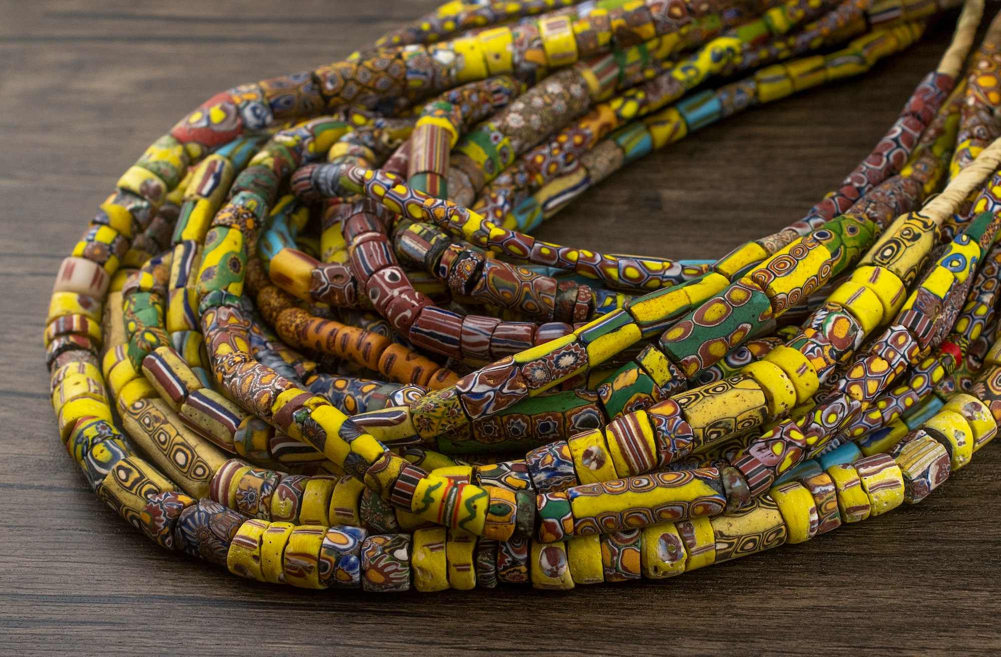 Antique Dutch Moon Beads from Ethiopia. African Trade Glass Beads –  Venerable Bead Company