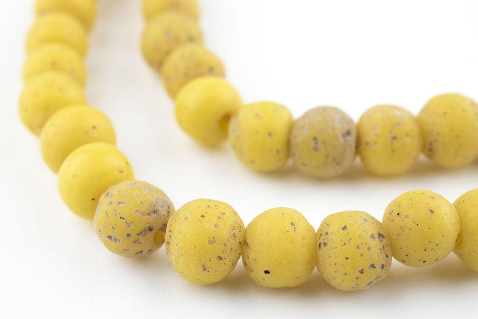65 Yellow Ancient Style Java Glass Beads 8mm Glass Beads Etsy