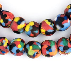 hildie & Jo 12mm Red & Natural Printed Wood Barrel Beads 60pc - Wood Beads - Beads & Jewelry Making