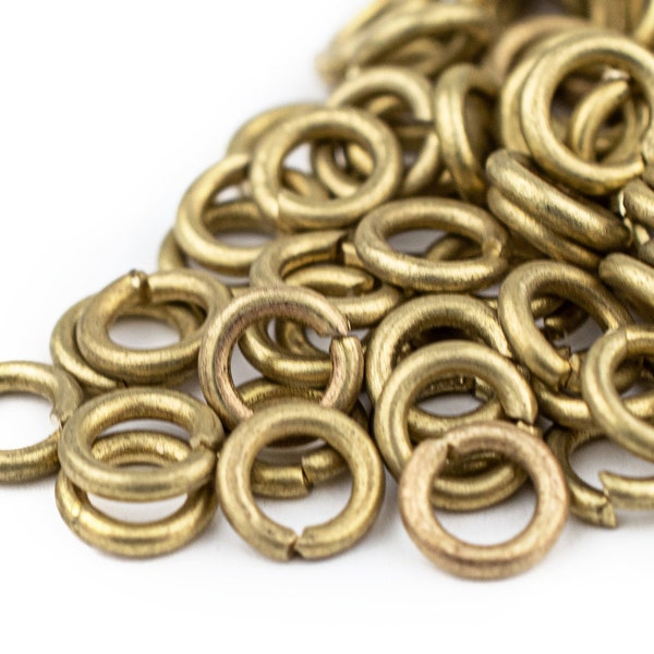 Round Brass Jump Rings: 18 Gauge Open Split, Choose 4mm 6mm 8mm 10mm, Professional Designer Quality, Ships from USA!