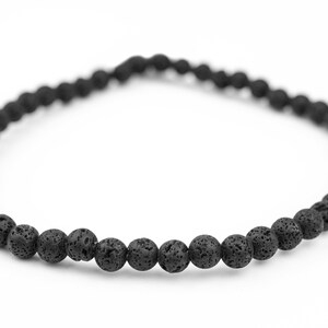 Large Hole Lava Beads: Round Black 8mm or 10mm, Natural Gemstones, 15" Strand, Volcanic Rock, 2mm Hole, Spherical Ball Shape Ships from USA! 8mm