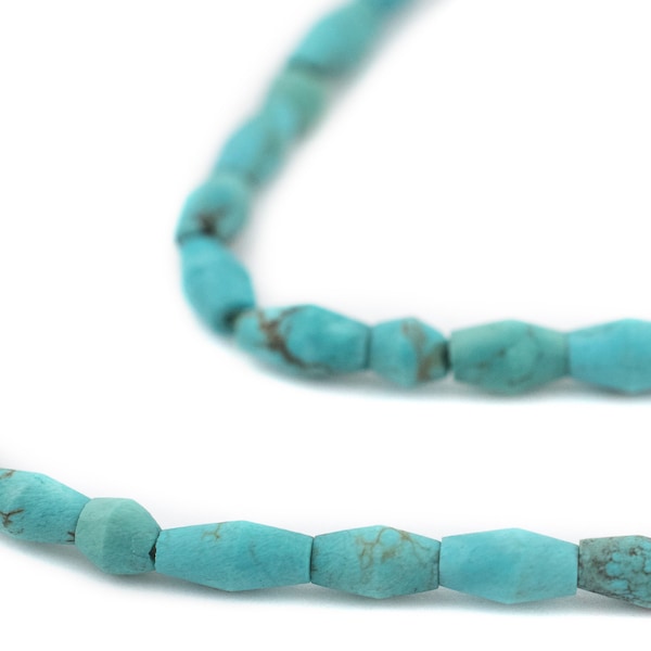 80 Hosseini Turquoise Bicone Beads: Turquoise Beads Turquoise Gemstone Genuine Gemstone Natural Stone Beads 2mm Stone Beads