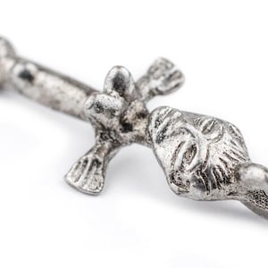 Silver Ashanti Fertility Doll Pendant: Silver Ashanti Beads Ethnic Pendant White Metal Pendant Unique Finding Silver Charm Pendant