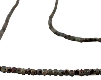 250 Antiqued Copper Beads - Faceted Cube Beads - Diamond Cut Metal Beads - Copper Spacer Beads - Jewelry Making Supplies (MET-USU-CPR-145)