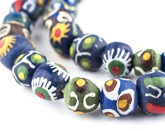 26インチのミックスアンティークベネチアントレードビーズストランド