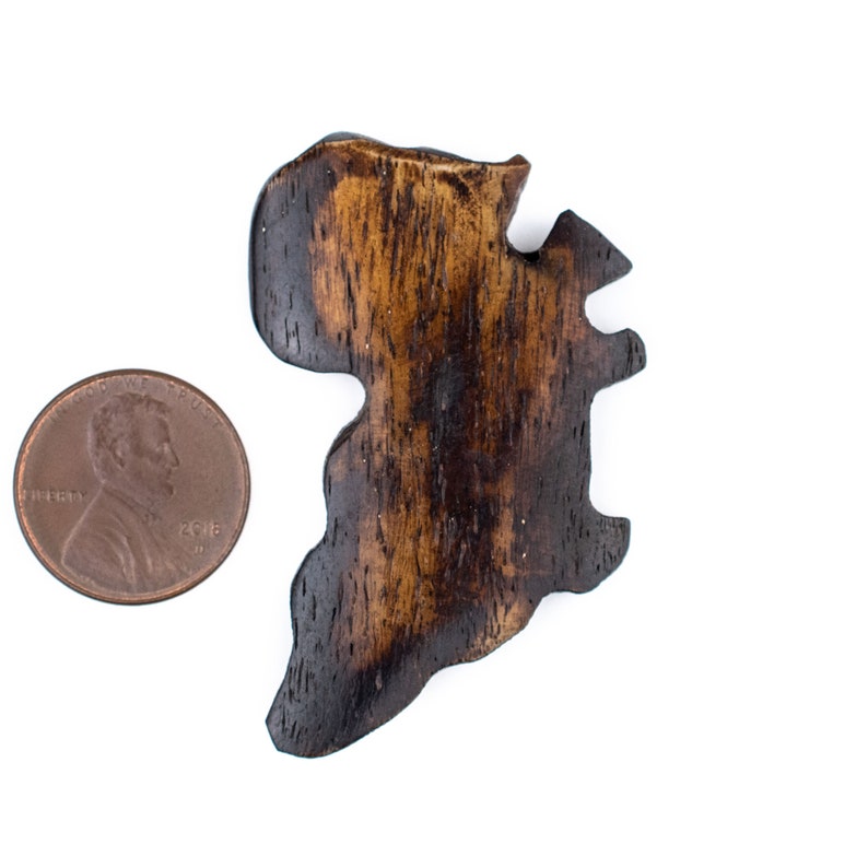 Africa Pendant African Bone Pendant Made in Kenya ** African Continent Jewelry Making Supplies PND-BON-121 Batik Bone Pendant